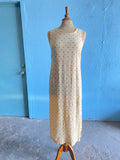 90's Ivory polka dot dress