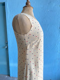 90's Ivory polka dot dress