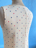 90's Ivory polka dot dress