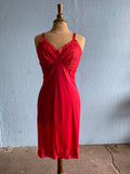 60-70's Red laced slip dress