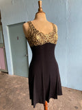 90's Madonna LBD  with mesh gold swirl top