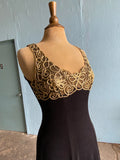 90's Madonna LBD  with mesh gold swirl top