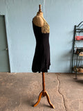 90's Madonna LBD  with mesh gold swirl top