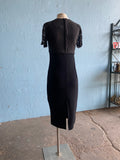 90's Black body con midi dress