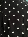 90's Black Polka dot dress with criss-cross back straps