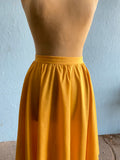 60-70's Mustard yellow circle skirt