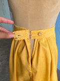 60-70's Mustard yellow circle skirt