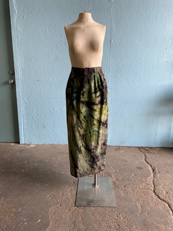 90's Ralph Lauren tie-dye body con skirt