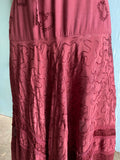 90’s-Y2K Maroon hippie plus size skirt