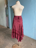 90’s-Y2K Maroon hippie plus size skirt