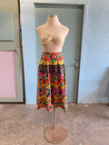 90's Carole little fruit and tropical floral plus size skirt