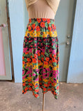 90's Carole little fruit and tropical floral plus size skirt