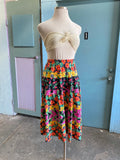 90's Carole little fruit and tropical floral plus size skirt