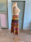 90's Carole little fruit and tropical floral plus size skirt