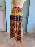 90's Carole little fruit and tropical floral plus size skirt