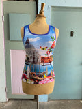 Y2K Taj mahal print tank top