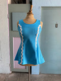 60-70's baby blue mod top