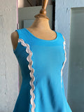 60-70's baby blue mod top