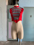 Red & Gray marching band vest top