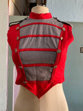 Red & Gray marching band vest top