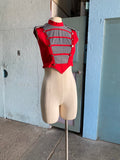 Red & Gray marching band vest top