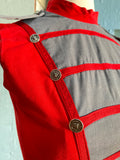 Red & Gray marching band vest top