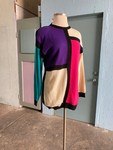 90's Colorblock long sweater