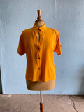 80-90's Marigold short sleeve shirt with front cut out