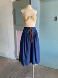 70's denim western gaucho pants with suede front lace up