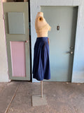 70's denim western gaucho pants with suede front lace up