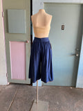 70's denim western gaucho pants with suede front lace up