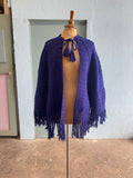 Handmade Navy crochet poncho