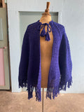 Handmade Navy crochet poncho