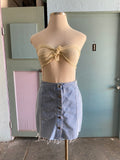 90's Light wash denim skort