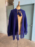 Handmade Navy crochet poncho