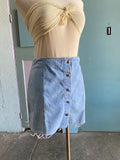 90's Light wash denim skort