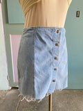 90's Light wash denim skort