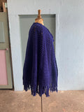 Handmade Navy crochet poncho