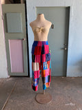 90's tie-dye patchwork hippie pants