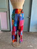 90's tie-dye patchwork hippie pants