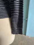 90's Black pin striped turtleneck long sleeve