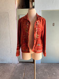 90-Y2K Chicos Burnt orange velour jacket