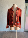 90-Y2K Chicos Burnt orange velour jacket