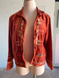 90-Y2K Chicos Burnt orange velour jacket