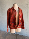 90-Y2K Chicos Burnt orange velour jacket