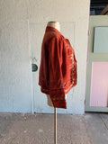 90-Y2K Chicos Burnt orange velour jacket