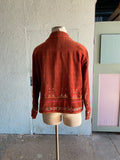 90-Y2K Chicos Burnt orange velour jacket