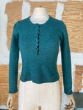 Y2K teal cashmere sweater