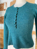 Y2K teal cashmere sweater