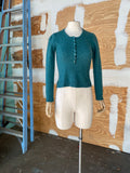 Y2K teal cashmere sweater